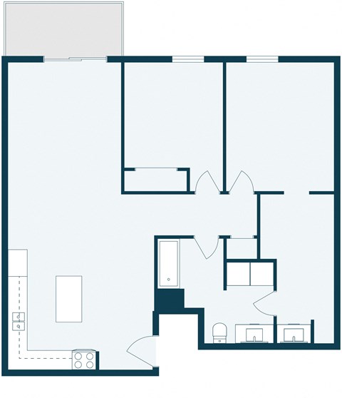 Desoto Estates | Two Bedroom | Plan 21B